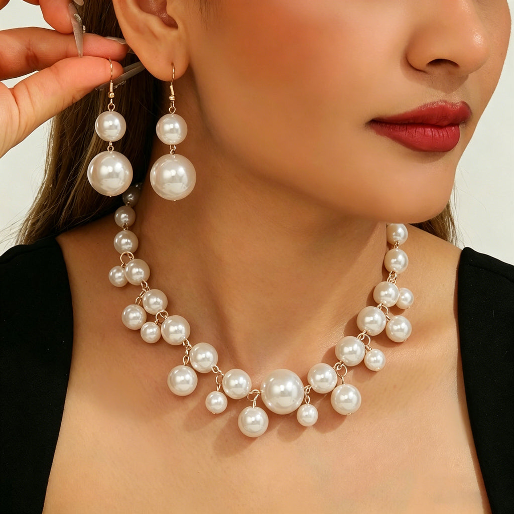 Damen Schmuckset mit gewagtem Perlen-Design Shop Nory