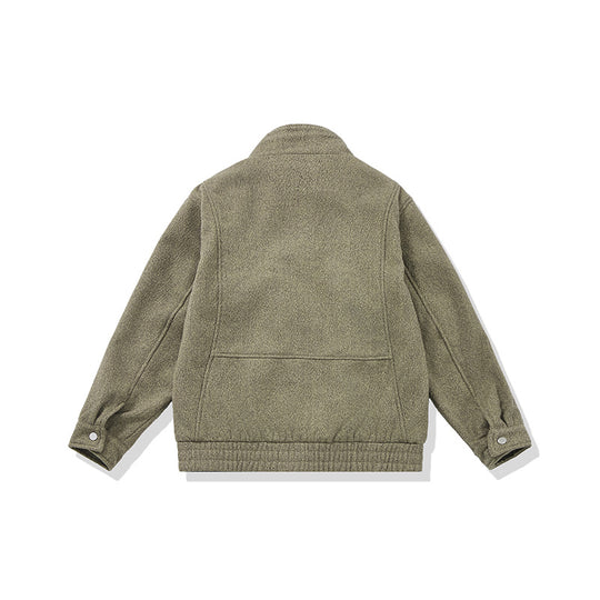 Herren Kurz geschnittener Fleece Blouson mit Cordkragen und gesteppter Innenfutter Shop Nory