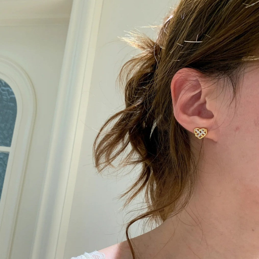 Damen Ohrstecker im eleganten Herzdesign Shop Nory