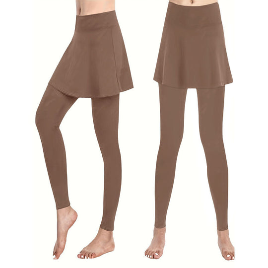 Damen High‑Waist Leggings mit angesetztem Rock‑Overlay Shop Nory