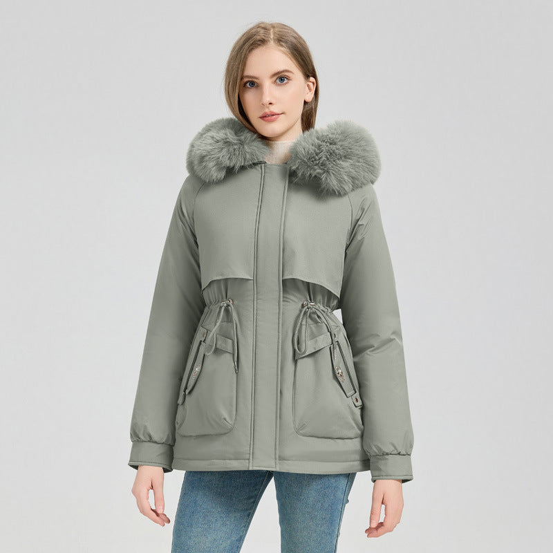 Damen nan taillierter Funktionsparka mit XXL-Kapuze, weichem Fleecefutter und multifunktionalen Pattentaschen Shop Nory