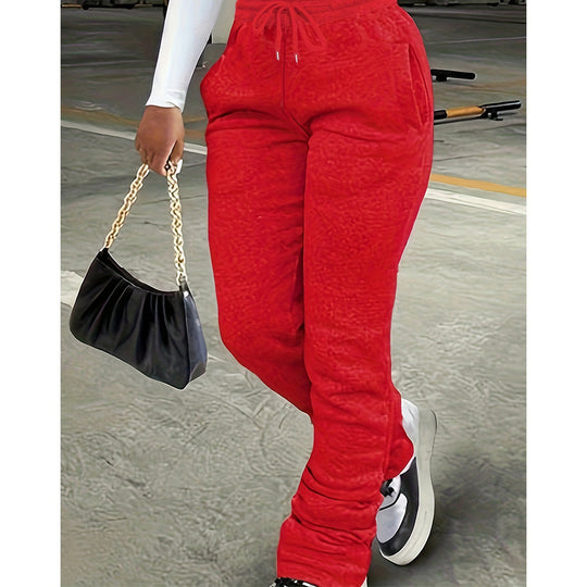 Damen nan figurbetonte Highwaist-Stretch-Sweathose mit gerafften Knöchelabschlüssen und Eingrifftaschen Shop Nory