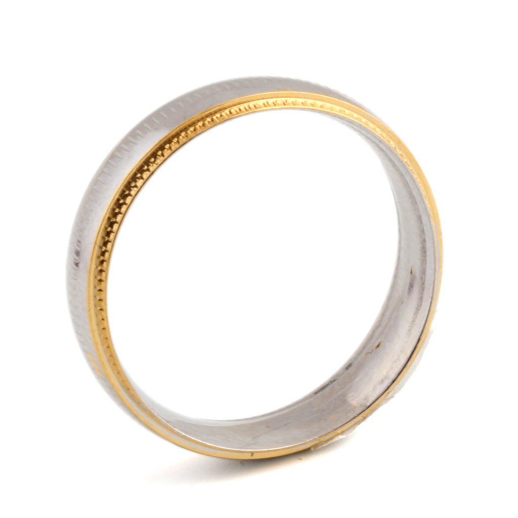 Damen Ring mit stilvollem, zweifarbigem Design und feiner Oberflächenstruktur Shop Nory