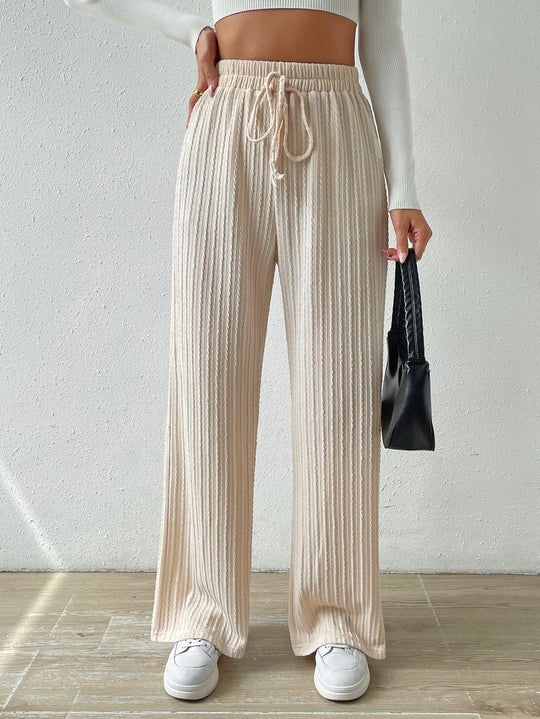 Damen Lässige Stretch-Hose mit elastischem Bund und praktischer Kordel