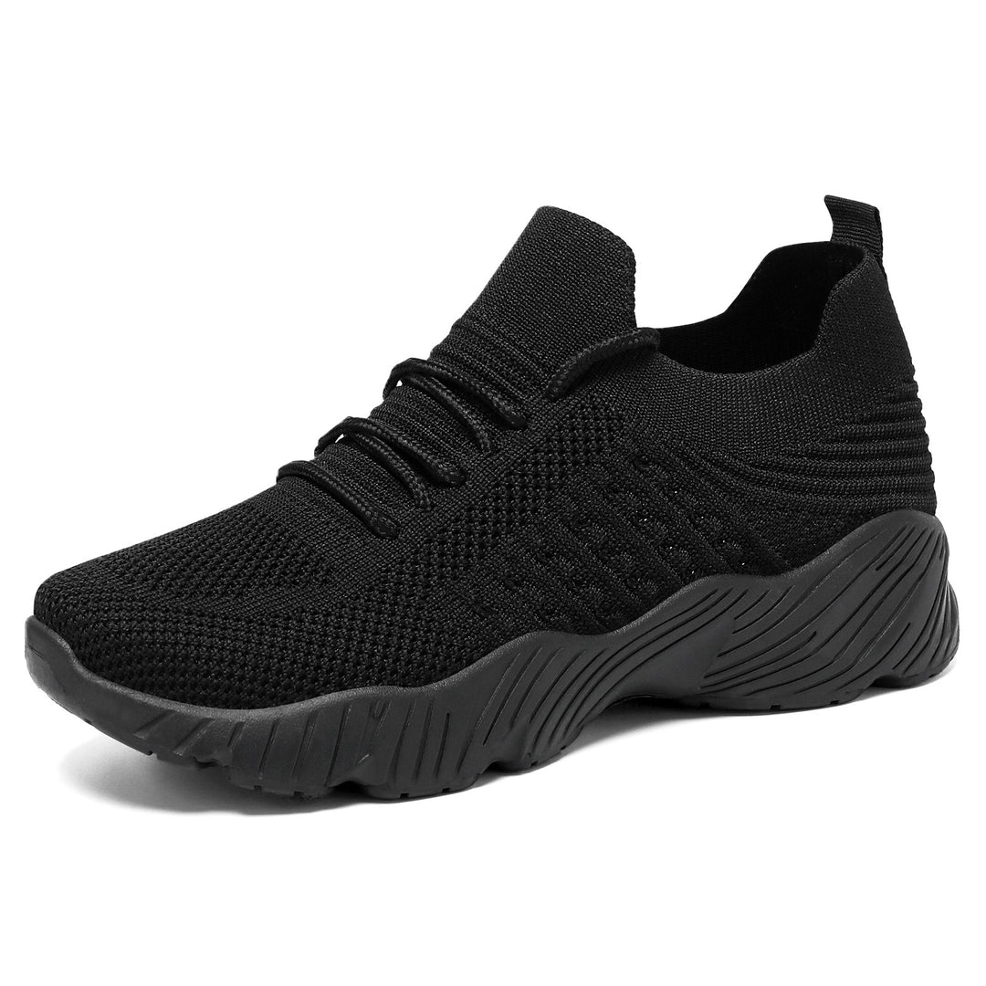 Damen nan nahtloser Strick-Sneaker mit elastischem Einstieg, gepolsterter EVA-Keilsohle und Zuglasche Shop Nory