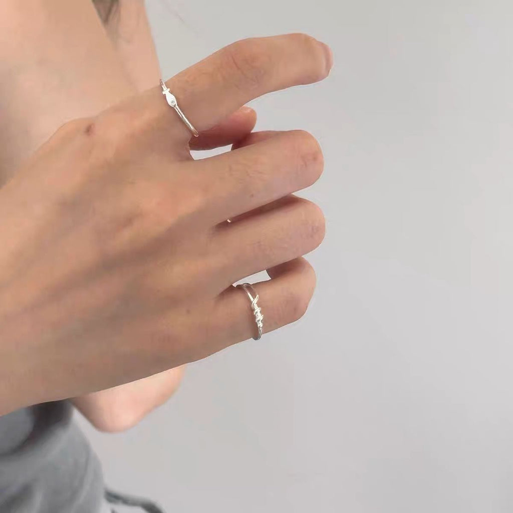Damen Feiner Silberring mit Fischmotiv Shop Nory