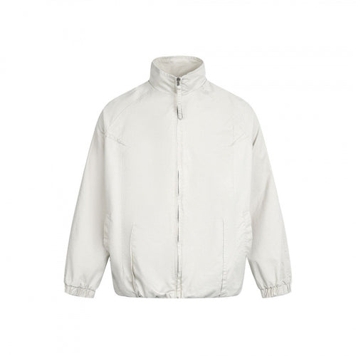 Herren Minimalistische Nylon-Bomberjacke mit Stehkragen, Raglanärmeln und gerafftem Saum Shop Nory