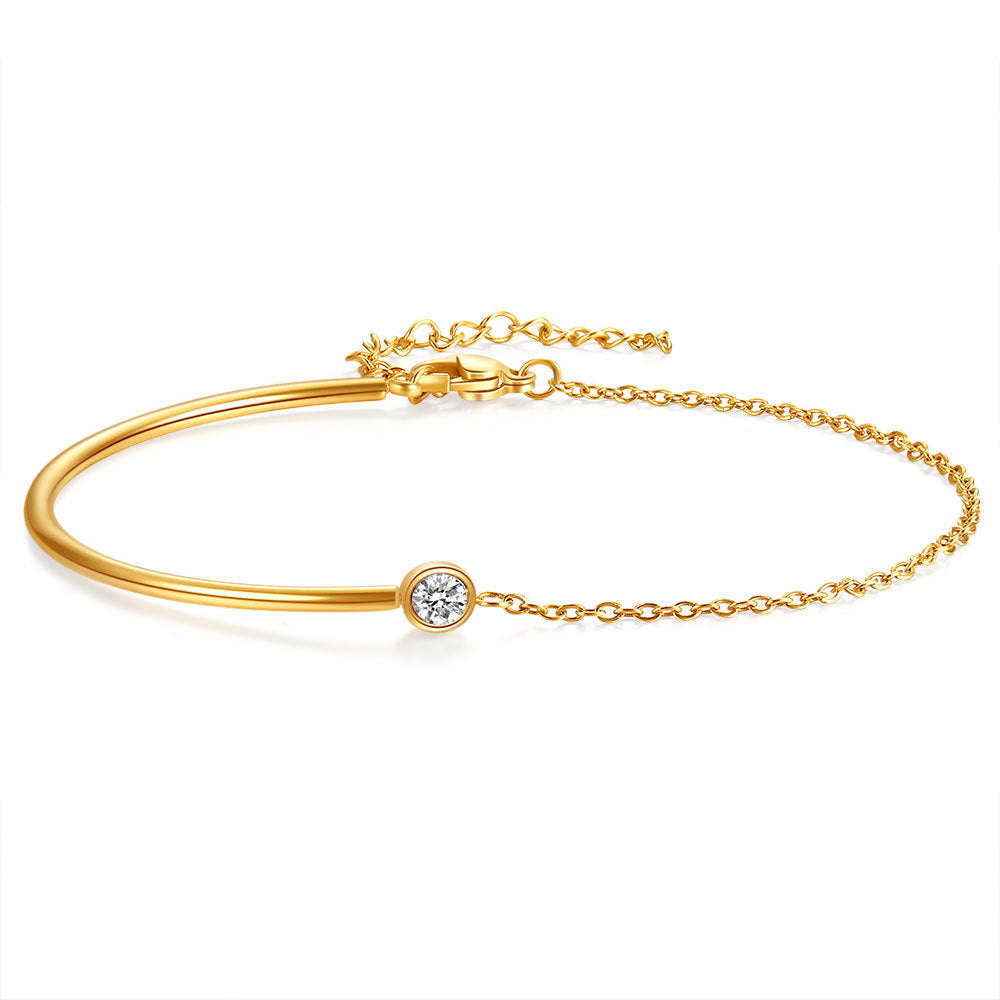 Damen Armband mit funkelndem Zirkonia und verstellbarem Verschluss Shop Nory