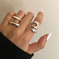 Damen Ring-Set mit kunstvollem skulpturalem Design Shop Nory