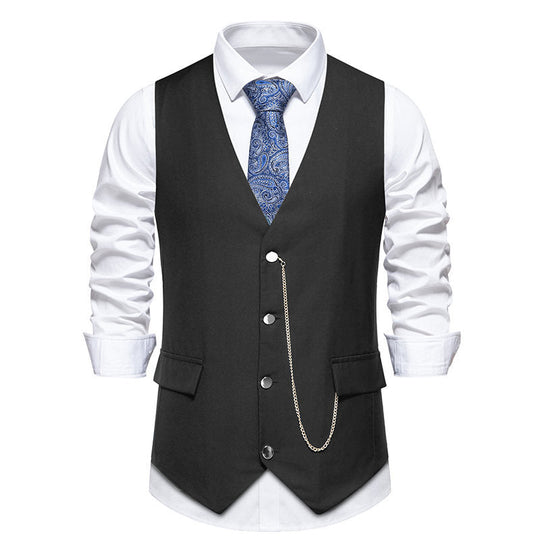 Herren elegante Weste mit feinen Details und modernen Akzenten