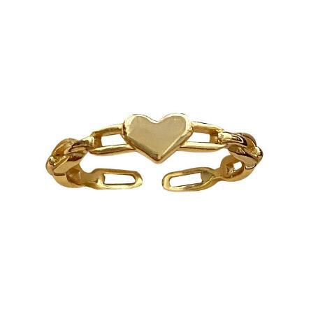 Damen Offener Ring im modernen Herzdesign Shop Nory