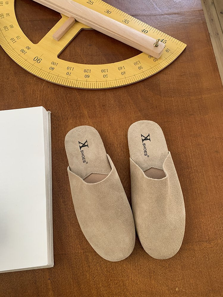 Damen Komfortable Slipper aus hochwertigem Wildleder