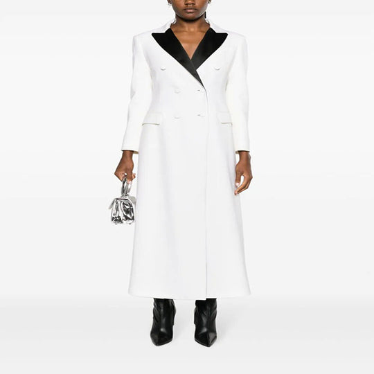 Damen Maxiblazer-Mantel im Smokingschnitt mit schmaler Silhouette Shop Nory