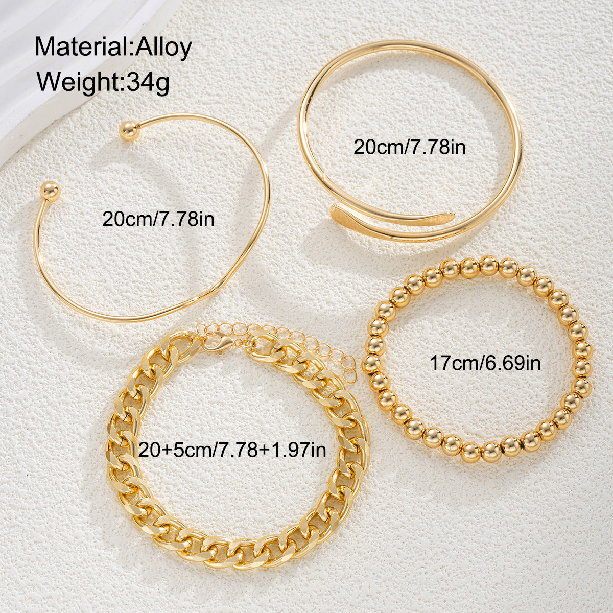 Damen Armband-Set mit eleganten Goldakzenten und vielseitigen Designs Shop Nory