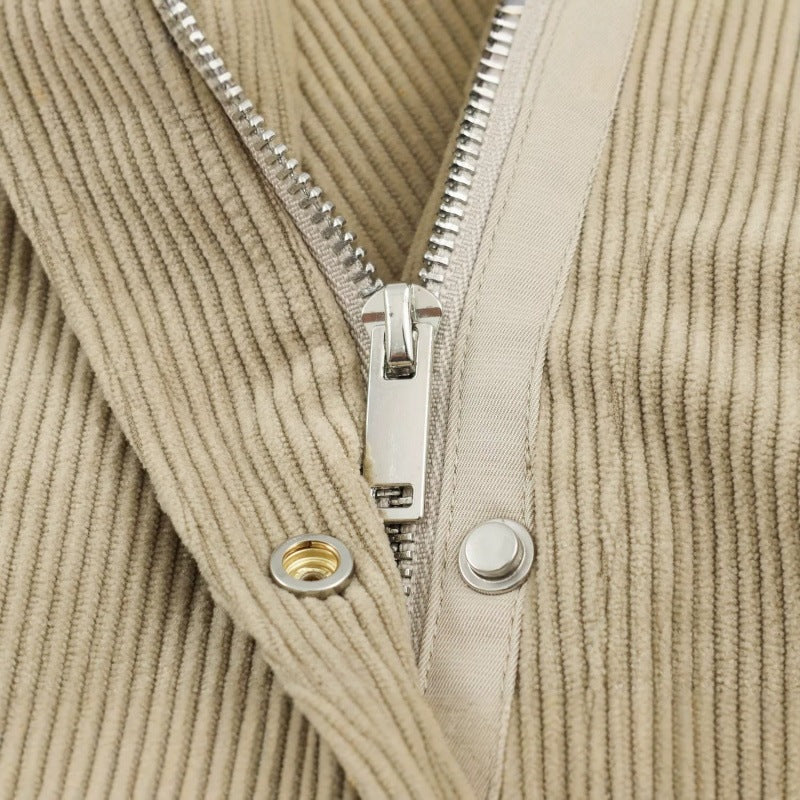 Damen Kurzjacke aus Cord mit taillierendem Gürtel und Druckknopfleiste Shop Nory