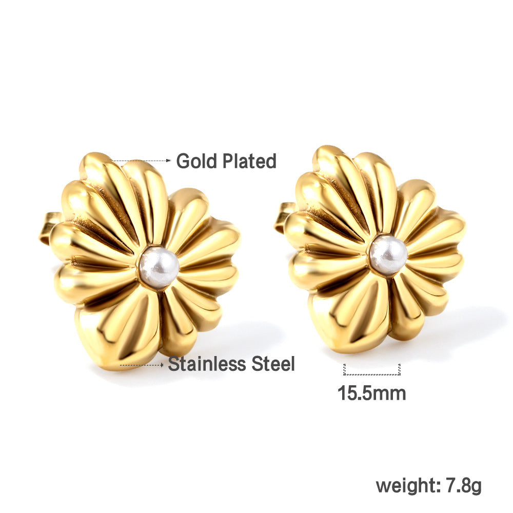 Damen elegante Halskette mit funkelndem Anhänger aus Edelstahl und goldplattierter Kette Shop Nory
