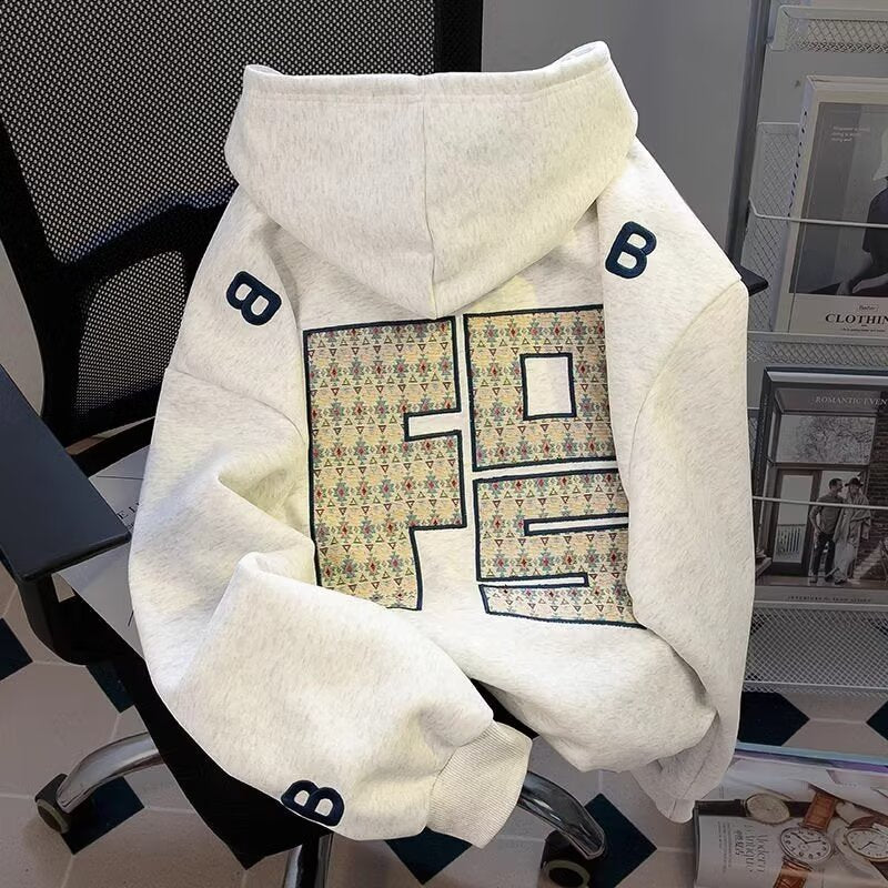 Unisex Urbaner Kapuzenpullover mit großem Druck Shop Nory