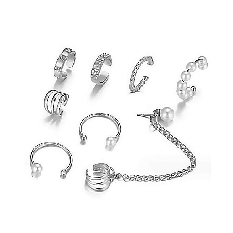 Damen Ohrschmuck Set mit eleganten Ohrringen und Kettenakzenten Shop Nory