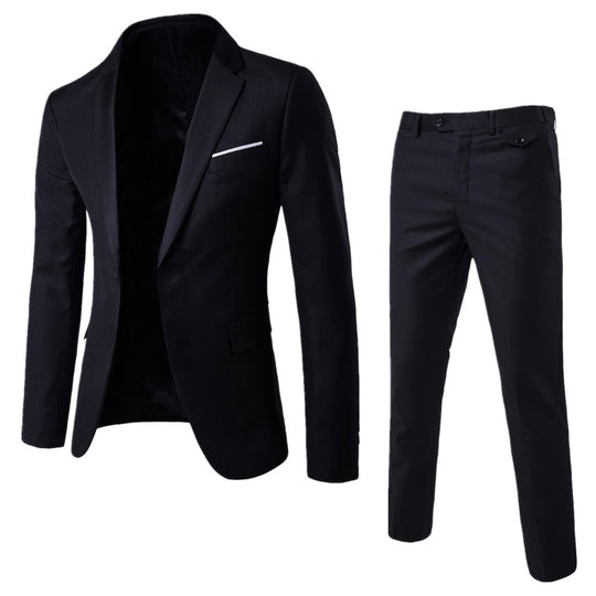 Herren Zweiteiliger Slim-Fit Anzugset mit tailliertem Sakko und schmaler Anzughose Shop Nory