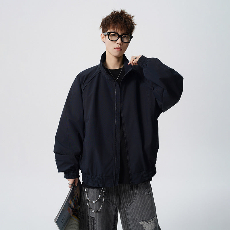 Unisex Oversized Windjacke mit Stehkragen und Raglanärmeln Shop Nory