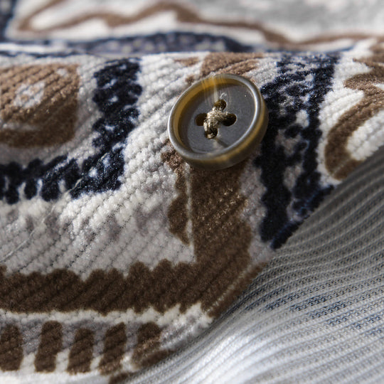 Herren Gemustertes Overshirt im Relaxed-Fit mit geometrischem Diamantprint und Brusttasche Shop Nory