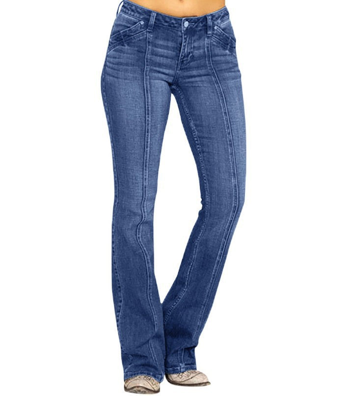 Damen Bootcut Jeans mit Stretch und elegantem Schnitt