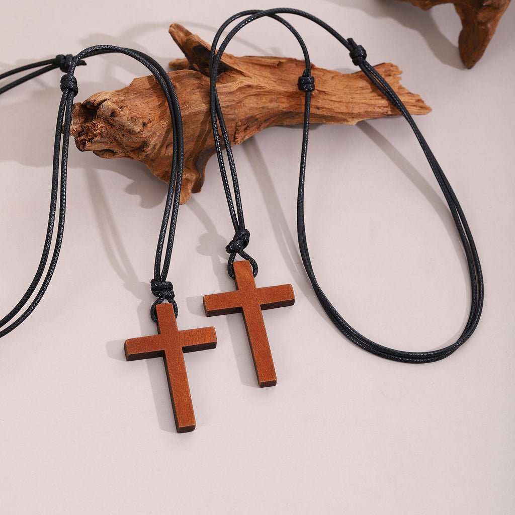 Damen Holzanhänger mit Kreuzdesign Shop Nory
