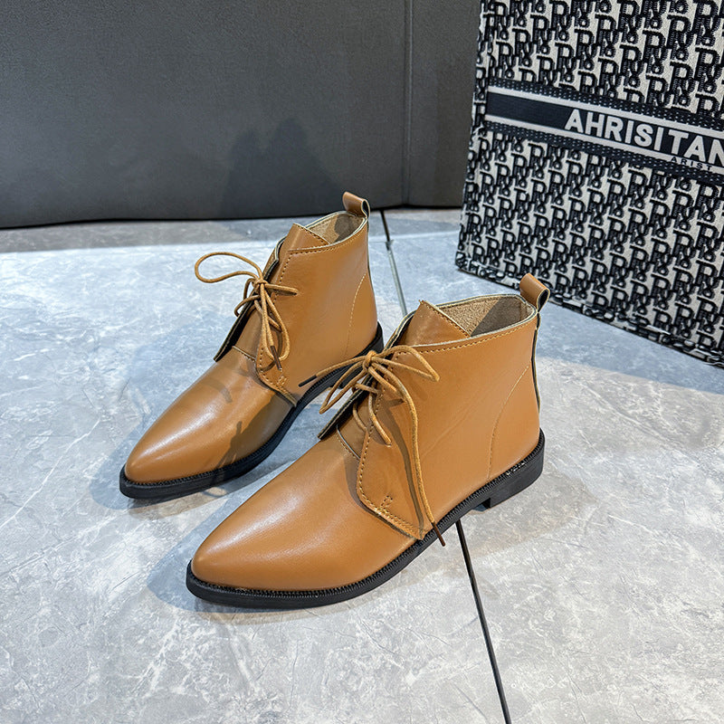 Damen elegante Stiefeletten mit spitzem Zehenbereich und hochwertigem