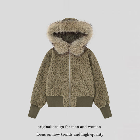 Damen Teddy-Fleece Bomberjacke mit Kapuze und Kunstfellbesatz Shop Nory