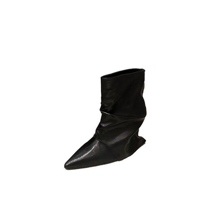 Damen Schlupf-Stiefelette mit gerafftem Schaft und eleganter Spitzkappe Shop Nory
