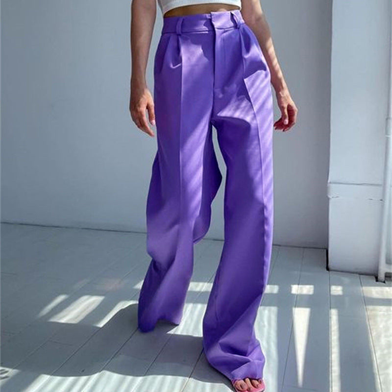 Damen Weite Palazzo-Hose mit eleganter Taillierung und modischem Schnitt