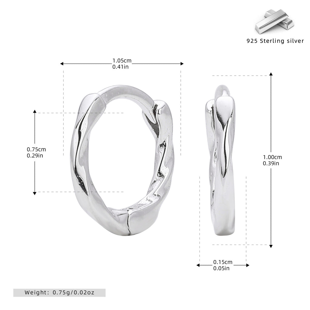 Damen Creolen im modernen drehbaren Design aus hochwertigem 925 Sterling Silber Shop Nory