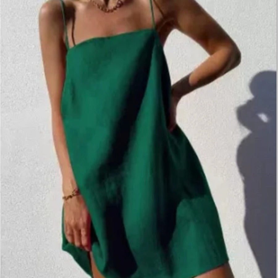 Damen lässiges Trägerkleid aus leichtem Material
