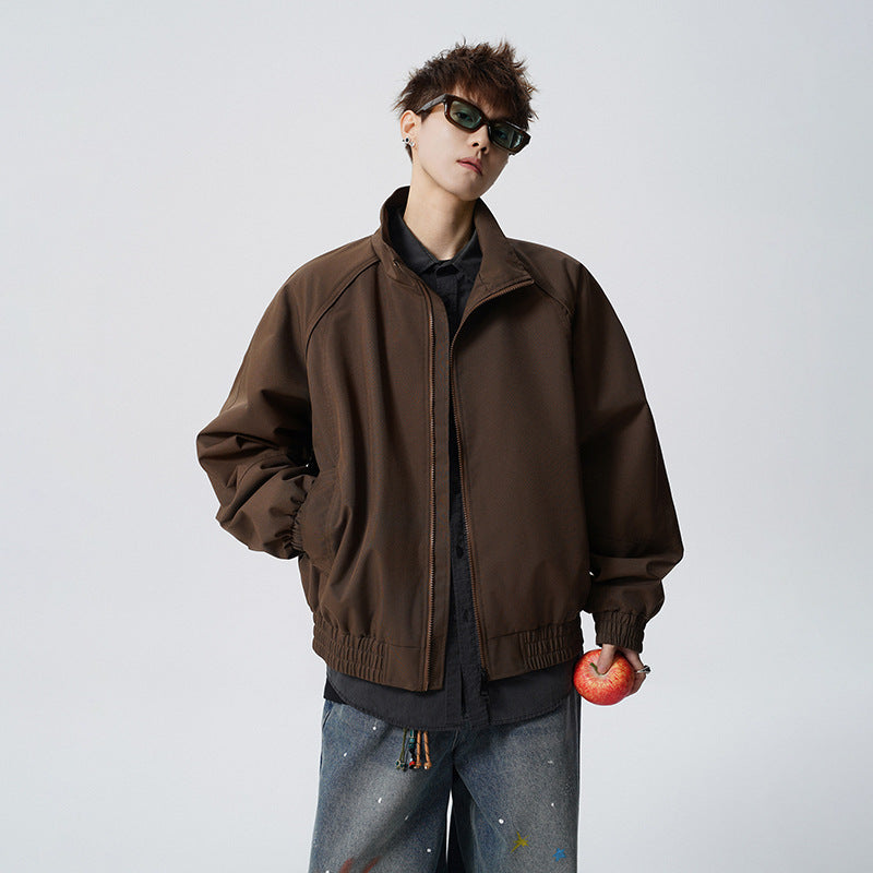 Unisex Oversized Windjacke mit Stehkragen und Raglanärmeln Shop Nory