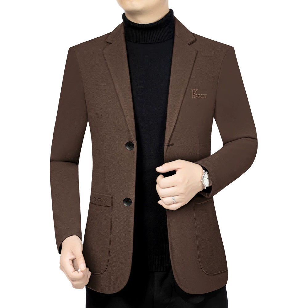 Herren Modernes Einreihiges City-Blazer mit aufgesetzten Taschen und leichter Halbfütterung Shop Nory