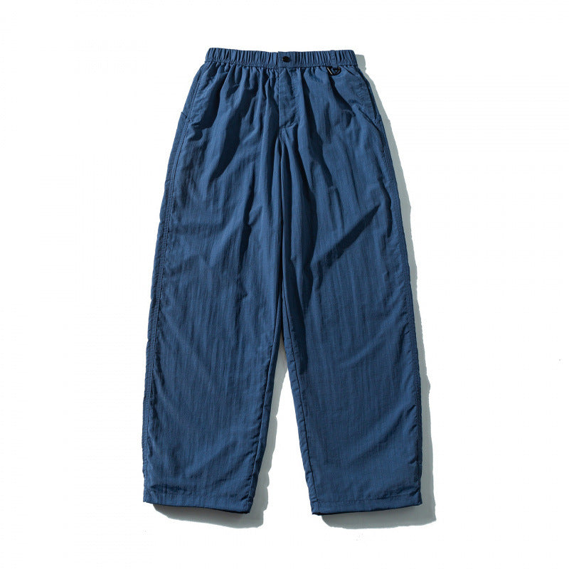 Unisex Weite Crinkle-Hose mit elastischem Tunnelzugbund, tiefem Schritt und Seitentaschen Shop Nory