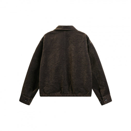 Herren Kurzjacke aus Teddy‑Fleece mit Hemdkragen, Reißverschluss und elastischem Saum Shop Nory