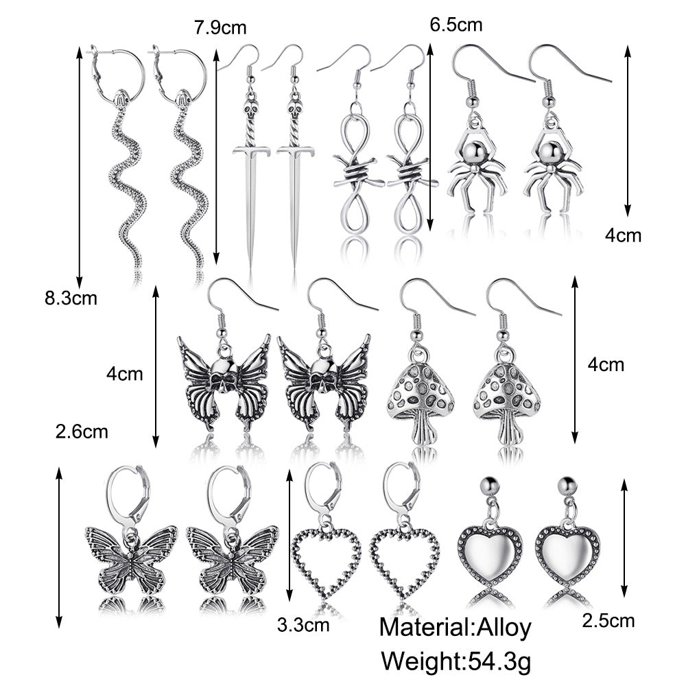Damen Ohrringe Set mit kreativen und einzigartigen Motiven Shop Nory