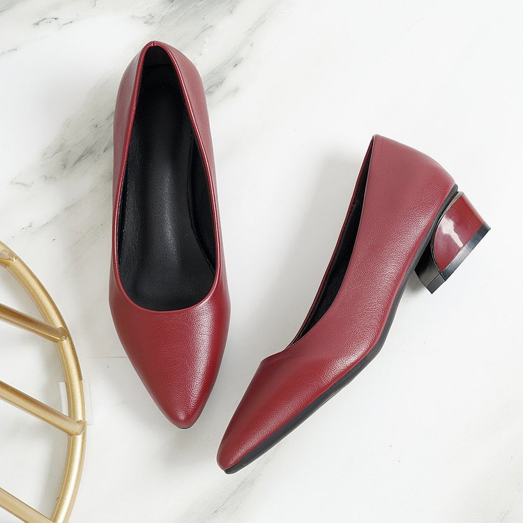 Damen Spitze Pumps mit niedrigem Blockabsatz und eleganter Form