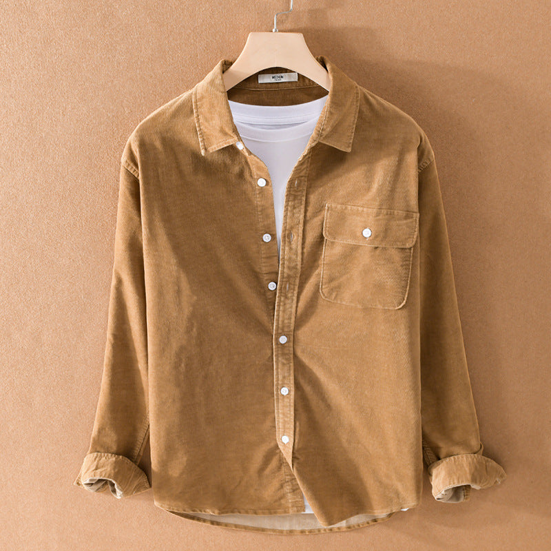 Herren Cord-Overshirt mit Brusttasche, Relaxed-Fit und durchgehender Knopfleiste Shop Nory