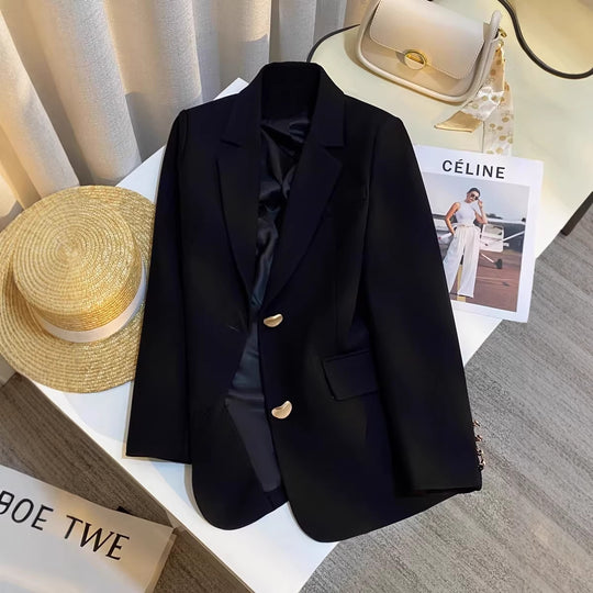 Damen Eleganter Blazer mit goldenen Details Shop Nory