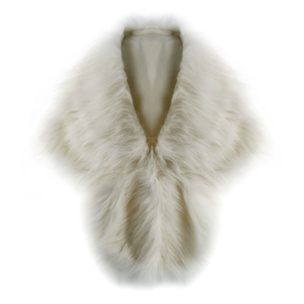 Damen elegante Kunstpelz-Schulterstola im Capelet‑Schnitt Shop Nory
