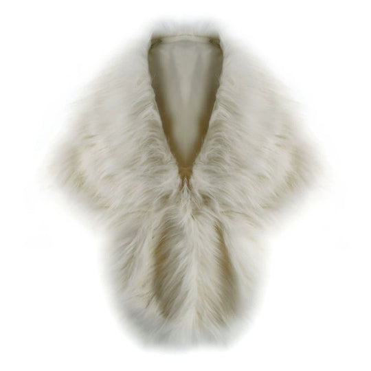 Damen elegante Kunstpelz-Schulterstola im Capelet‑Schnitt Shop Nory