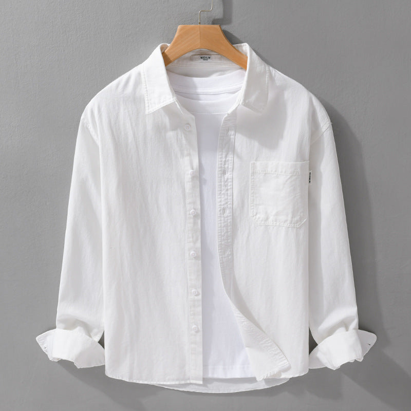 Herren Leichtes Baumwoll-Overshirt mit Brusttasche und Relaxed‑Fit Shop Nory