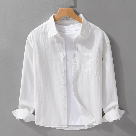 Herren Leichtes Baumwoll-Overshirt mit Brusttasche und Relaxed‑Fit Shop Nory