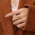 Damenring mit elegantem Kettendesign aus hochwertigem Edelstahl Shop Nory