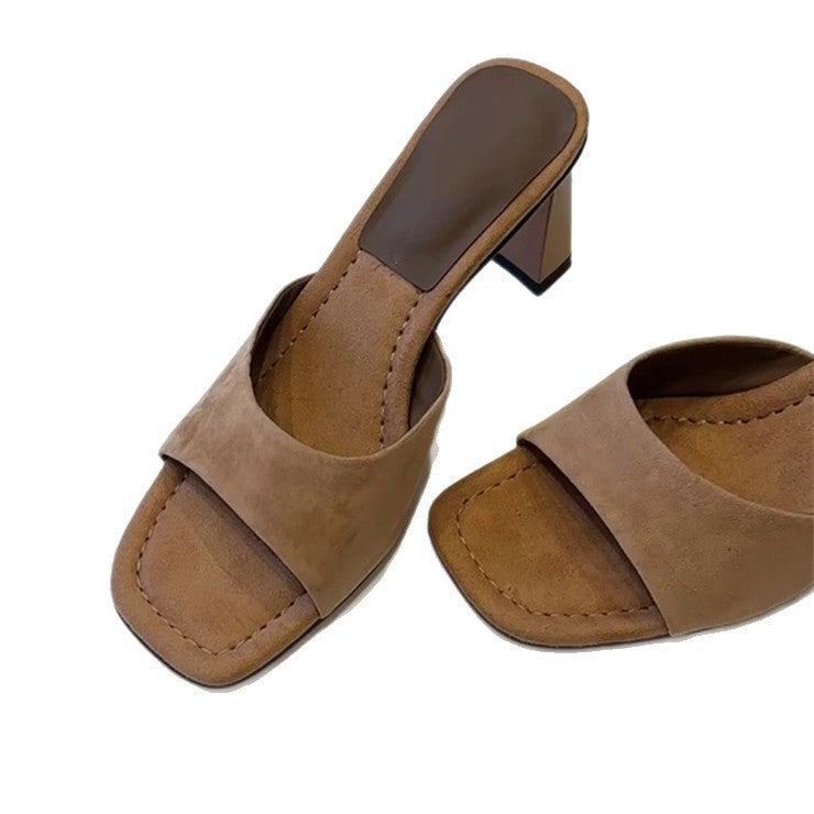 Damen Blockabsatz-Sandalen mit elegantem Riemen und weichem Fußbett Shopnory