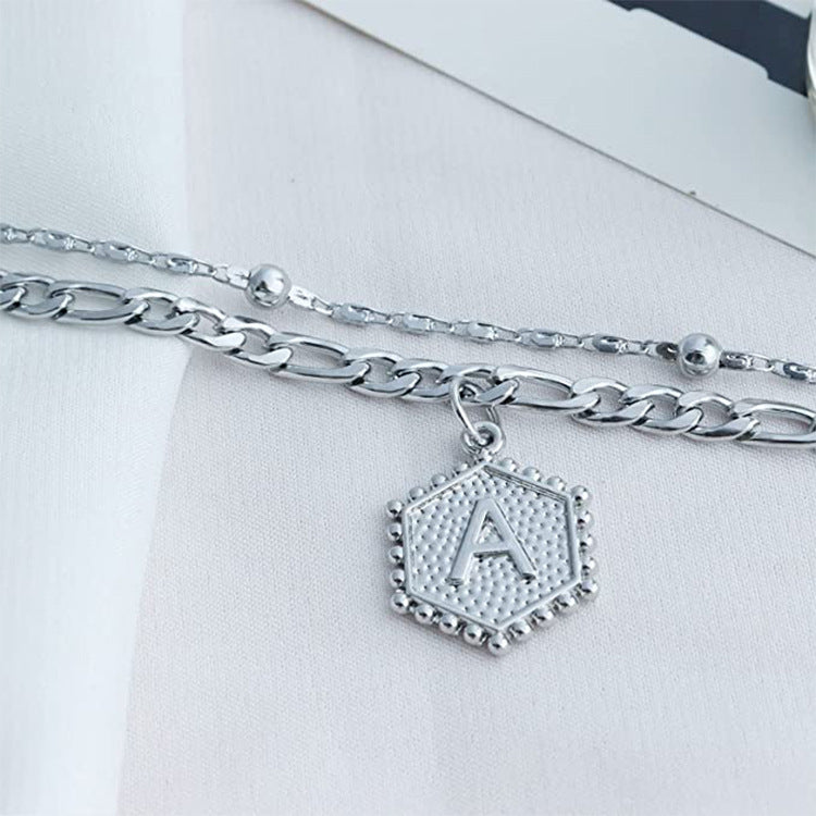 Damen Fußkettchen mit elegantem Gliederdesign und funkelnden Anhängern Shop Nory
