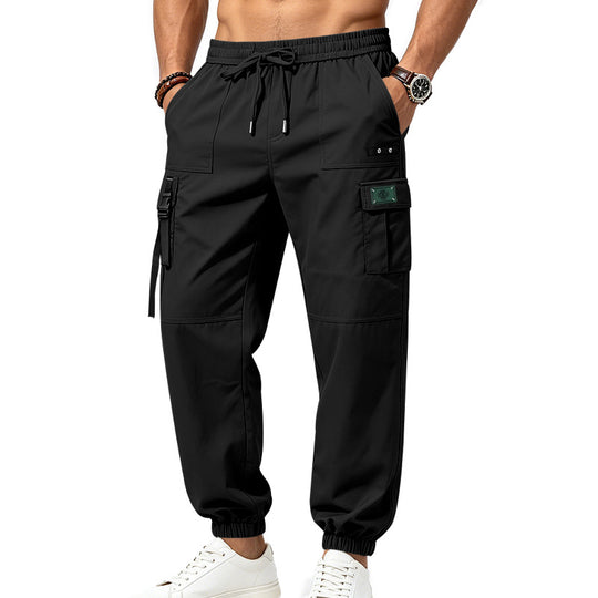 Herren Cargo-Jogginghose mit Kordelzug elastischen Bündchen und Multifach-Taschen Shop Nory