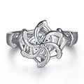 Damen Ring mit floralen Elementen und funkelnden Kristallen Shop Nory
